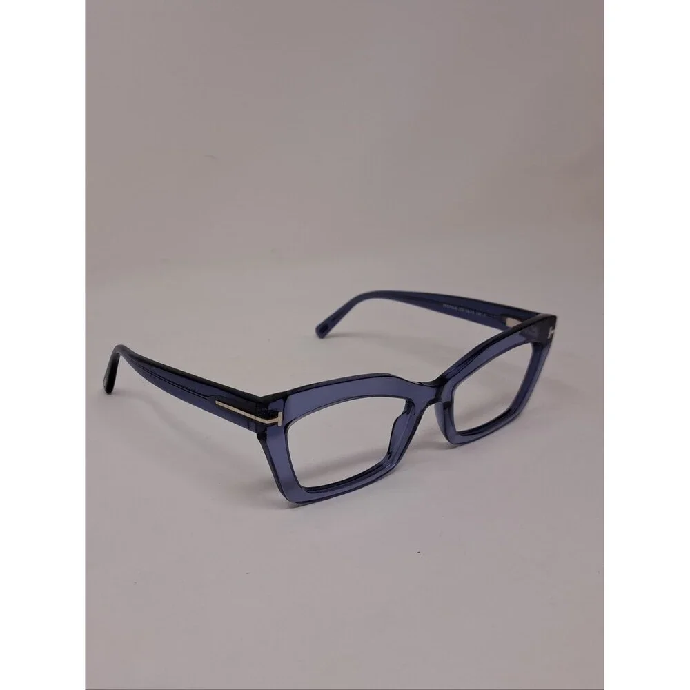 Tom Ford Women's Frames Glasses Purple Translucent Cat-Eye TF 5766-B 54-19-140